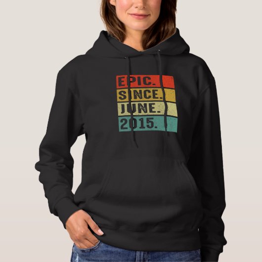 Pull À Capuche 7 ans Epic depuis juin 2015 7e anniversaire (Devant)