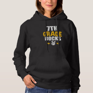 Pull À Capuche 7e année Rocks Retour à l'école Septième année Ens