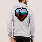 Pull À Capuche A lone figure sitting on a mountain peak at sunris (Dos)