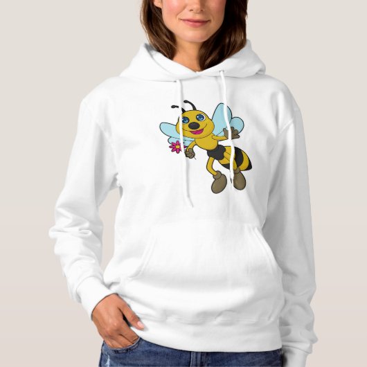 Pull À Capuche Abeille à fleurs (Devant)