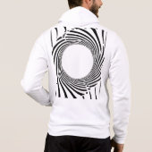 Pull À Capuche Abstract Black Hole Spiral Line Art (Dos)
