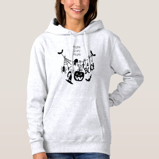 Pull À Capuche Accueil Citrouille de chauves-souris, Chat noir, V (Devant)
