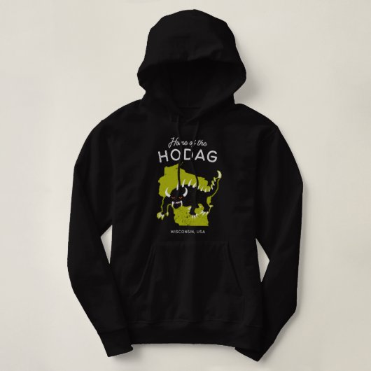 Pull À Capuche Accueil du Hodag - Wisconsin, USA Cryptid Pullove (Design devant)