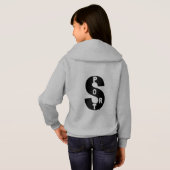 Pull à capuche acier dos filles DESIGN SPORT (Dos entier)