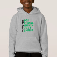 Pull à capuche acier enfant DESIGN SPORT