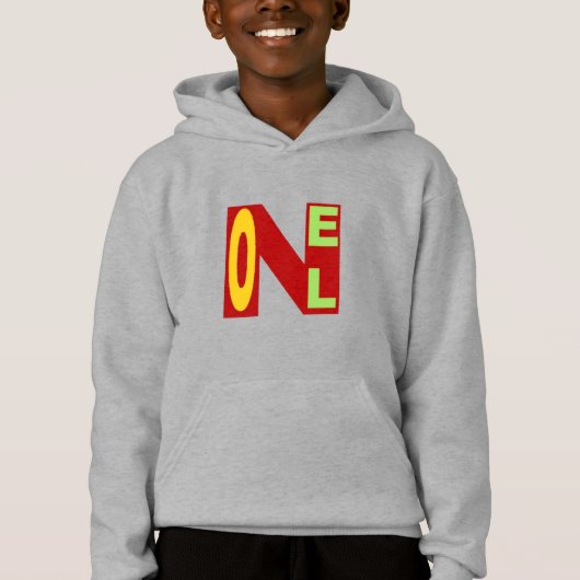 Pull à capuche acier enfants DESIGN NOEL (Devant)
