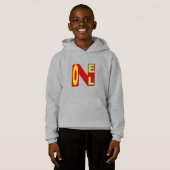 Pull à capuche acier enfants DESIGN NOEL (Devant entier)