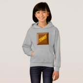 Pull à capuche acier filles CHOCOLAT TENNIS (Devant entier)