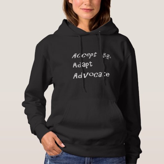 Pull À Capuche Adapt sensibilisation sur l'autisme Accepter avoca (Devant)