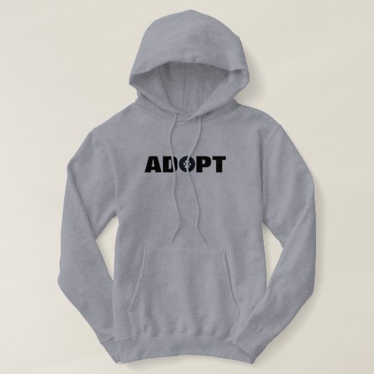 Pull À Capuche Adopter Empreinte de Patte (Design devant)