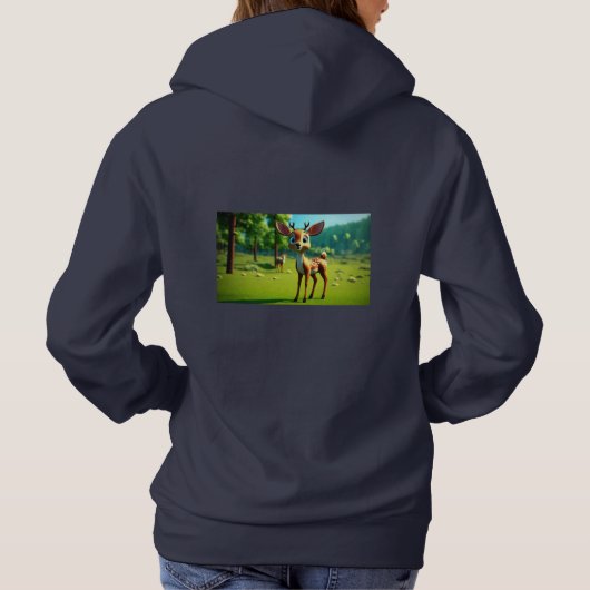 Pull À Capuche Adorable 3D Cartoon Deer (Dos)