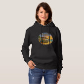Pull À Capuche Adventure Life Retro Hippie Beach Sunset Graphic (Devant entier)