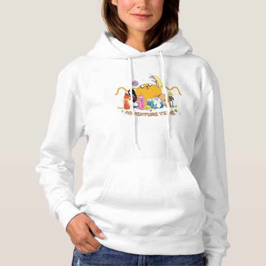 Pull À Capuche Adventure Time | Large Jake Group Graphic (Devant)