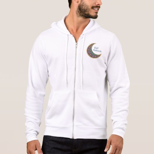 Pull À Capuche Aïd Moubarak - Fête de la joie et des bénédictions (Devant)