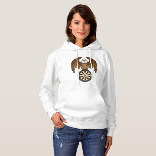 Pull À Capuche Aigle aux fléchettes avec Dartboard (Devant entier)