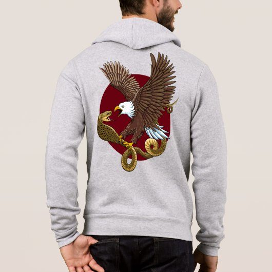 Pull À Capuche Aigle et serpent (Dos)