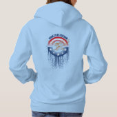 Pull À Capuche Aigle Patriotique Né pour être Libre | Femmes (Dos)