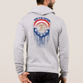 Pull À Capuche Aigle Patriotique Né pour être Libre | Fermeture É (Dos)