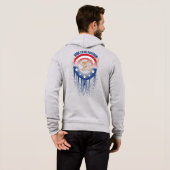 Pull À Capuche Aigle Patriotique Né pour être Libre | Fermeture É (Dos entier)