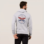 Pull À Capuche Ailes d'aigle Écriture Exode 19:4 Rouge/Bleu (Dos entier)