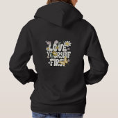 Pull À Capuche Aimez-Vous D'abord Joli Papillon Floral Esthétique (Dos)