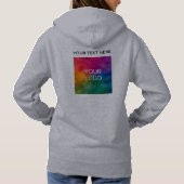 Pull À Capuche Ajouter un nom de texte Télécharger le logo Femme (Dos)