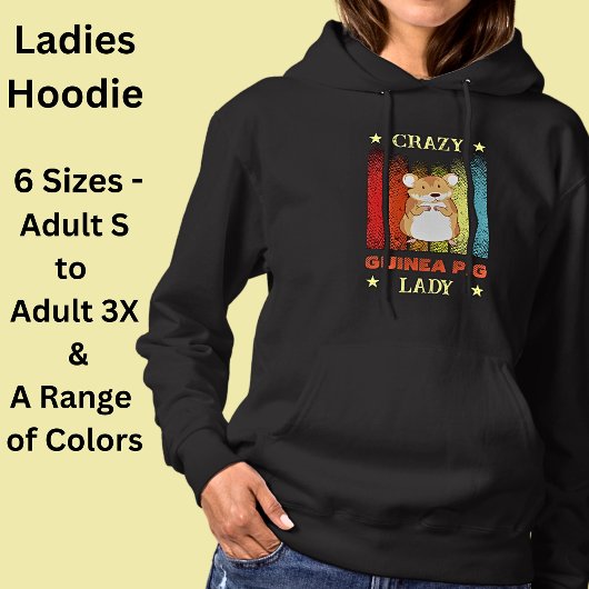 Pull À Capuche Ajouter un nom Modifier le texte Crazy Guinea Pig