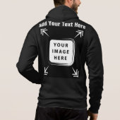 Pull À Capuche Ajouter un texte de photo modèle personnalisé rect (Dos)