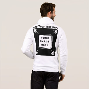 Pull À Capuche Ajouter un texte photo Modèle personnalisé face ar