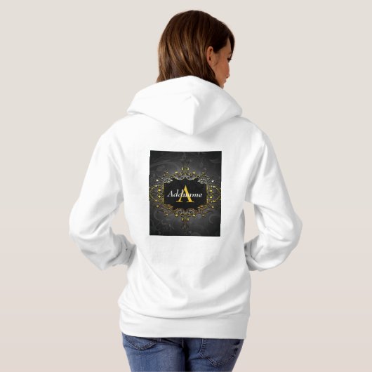 Pull À Capuche Ajouter votre nom et votre initiale (Dos entier)