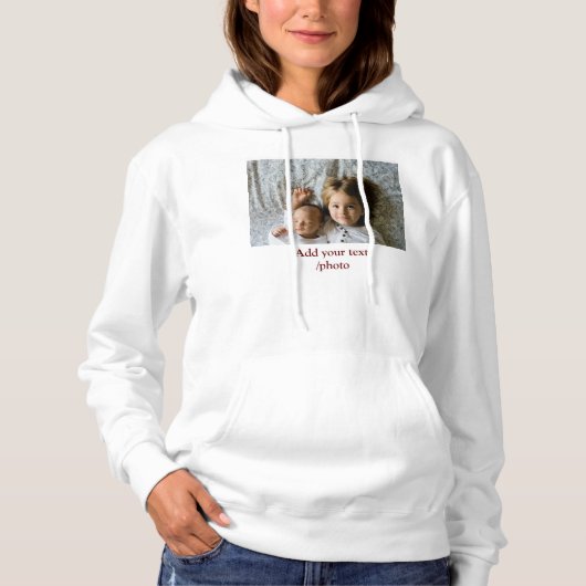 PULL À CAPUCHE AJOUTER VOTRE TEXTE PHOTO NOËL (Devant)