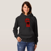 Pull À Capuche Albanie Drapeau tatouage (Devant entier)