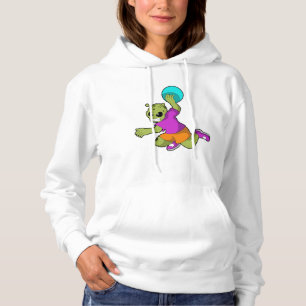 Pull À Capuche Alien au Handball player avec Handball