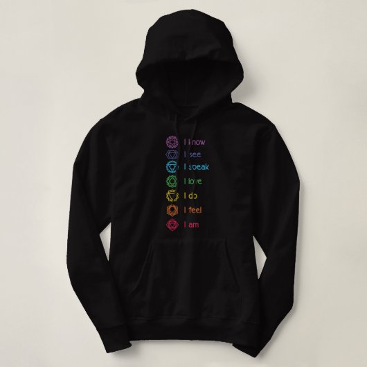 Pull À Capuche Alignement Chakra, Yoga, Méditation Pullo Spiritue (Design devant)
