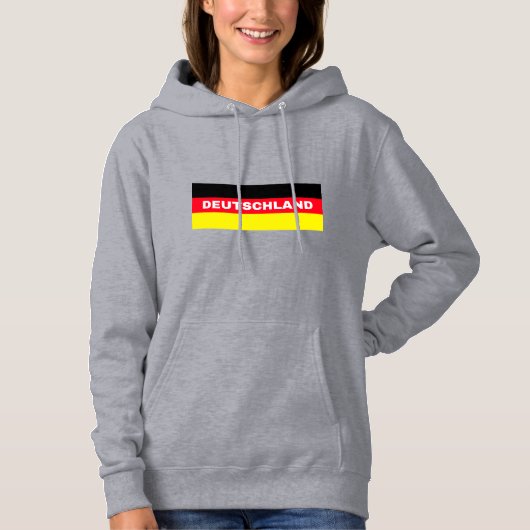Pull À Capuche Allemagne aux couleurs du drapeau allemand (Devant)