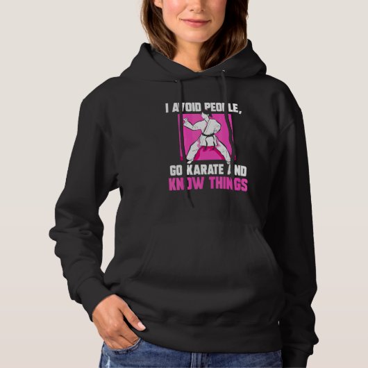 Pull À Capuche Allez Karaté Et Sachez Des Choses Karaté (Devant)