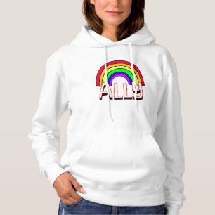Pull À Capuche Alliance LGBTQIA+   Cute Arc en ciel et Fierté car