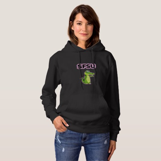 Pull À Capuche Alligator Vert (Devant entier)