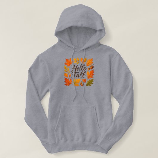 Pull À Capuche Allo Feuilles et glaces automnales (Design devant)