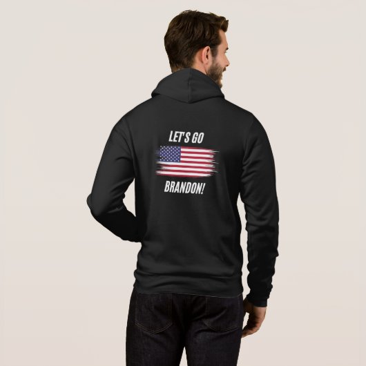 Pull À Capuche Allons Brandon ! Sweatshirt Zip Up Homme (Dos entier)