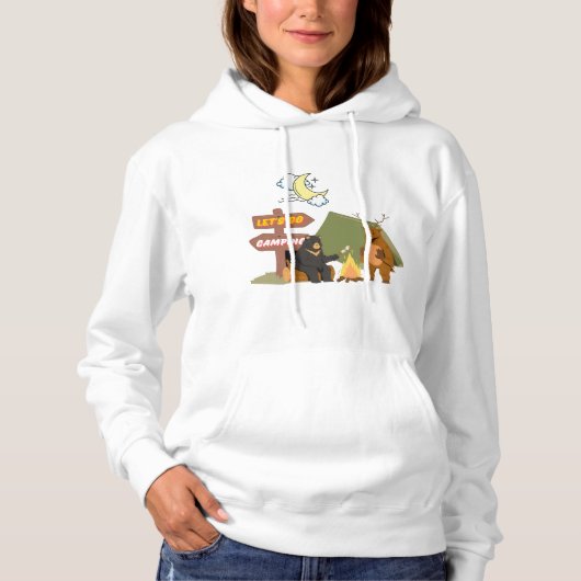 Pull À Capuche Allons-y Camping (Devant)
