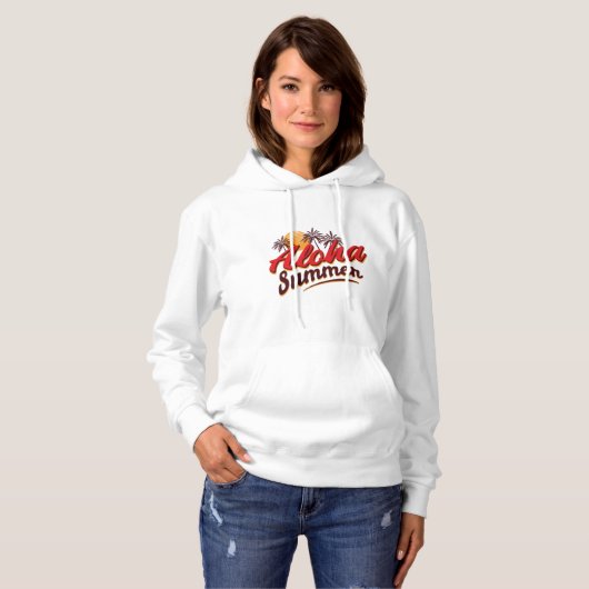 Pull À Capuche Aloha Été (Devant entier)