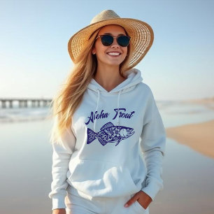 Pull À Capuche Aloha Trout-Hawaiian-Fisherman Core-Dark Blue