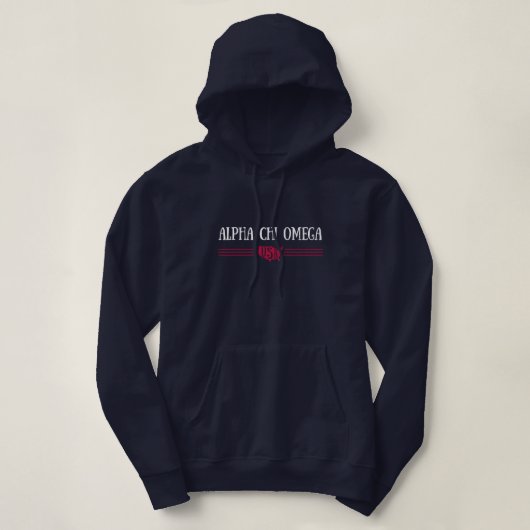 Pull À Capuche Alpha Chi Omega - Etats-Unis (Design devant)