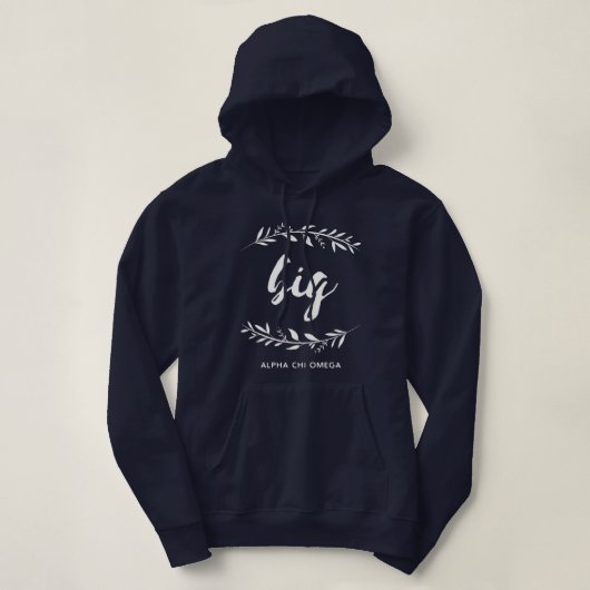 Pull À Capuche Alpha Chi Omega | Grande Couronne (Design devant)