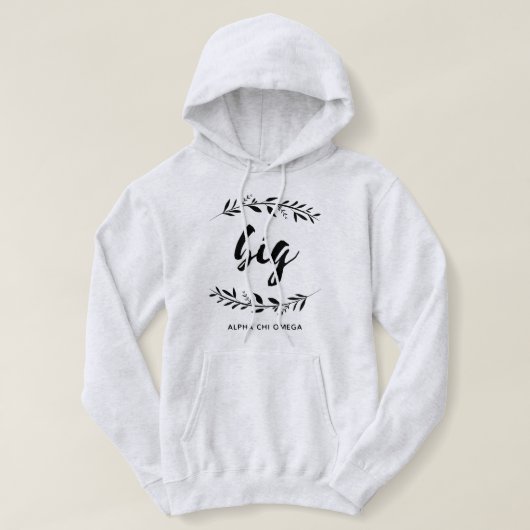 Pull À Capuche Alpha Chi Omega | Grande Couronne (Design devant)
