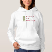 Pull À Capuche Alpha Chi Omega | Logo Empilé (Devant)