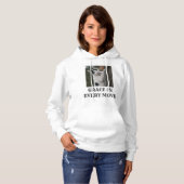 Pull À Capuche Amateur de chat personnalisé texte noir blanc (Devant entier)