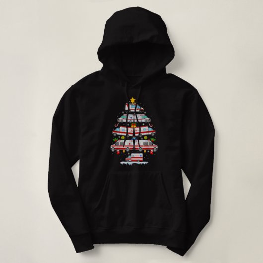 Pull À Capuche Ambulance Christmas Tree AMR Funny (Design devant)