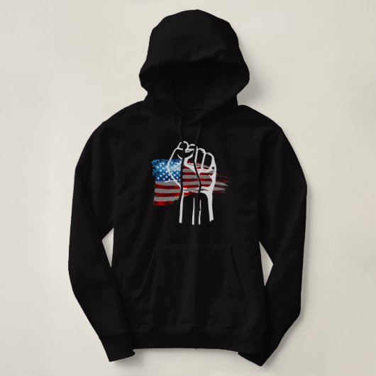 Pull À Capuche AMÉRICAIN FIER - blc  (Design devant)